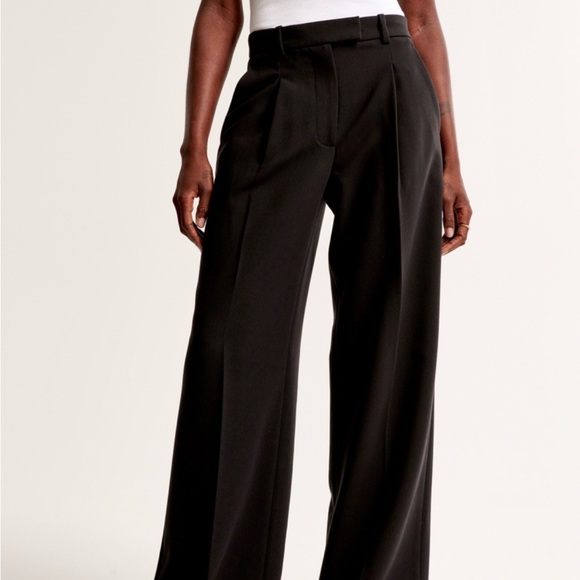Abercrombie & Fitch Pants - Abercrombie & Fitch Black Wide-Leg Trousers Harper 27L